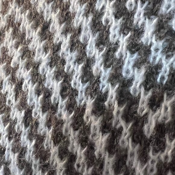 Emery Rose Long Open Cardigan Sweater Duster Brown and White Chevron Medium - Picture 10 of 13